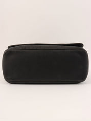 2014年頃製 キャビアスキンCCマークロゴステッチチェーンバッグ ブラック