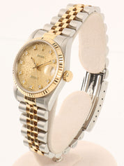 1994-1995 10P Diamond Oyster Perpetual Datejust Gold/Silver