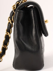 1992年頃製 マトラッセステッチCCターンロックチェーンショルダーバッグミニ ブラック