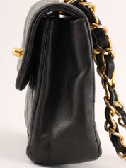 1992年頃製 マトラッセステッチCCターンロックチェーンショルダーバッグミニ ブラック