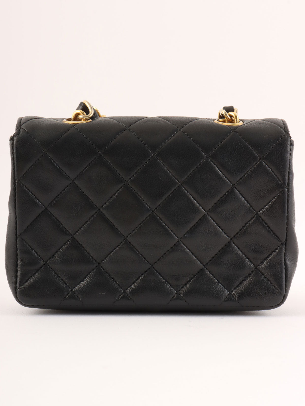 1992年頃製 マトラッセステッチCCターンロックチェーンショルダーバッグミニ ブラック