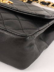 1992年頃製 マトラッセステッチCCターンロックチェーンショルダーバッグミニ ブラック