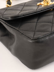 1992年頃製 マトラッセステッチCCターンロックチェーンショルダーバッグミニ ブラック