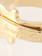 Gancini scarf ring in gold