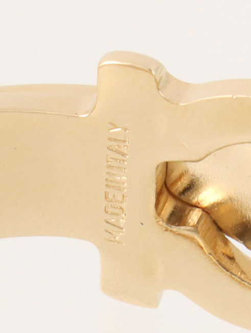 金质 Gancini 丝巾戒指