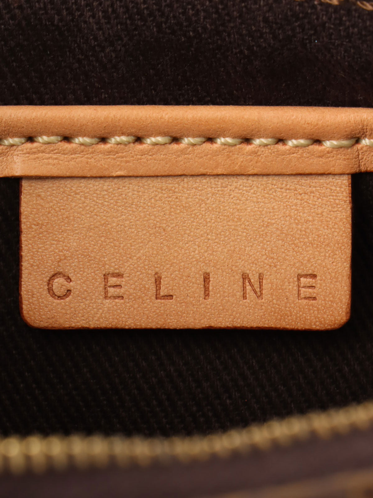 マカダムパターンハンドバッグ ブラウン