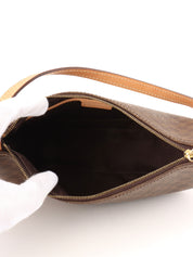 マカダムパターンハンドバッグ ブラウン