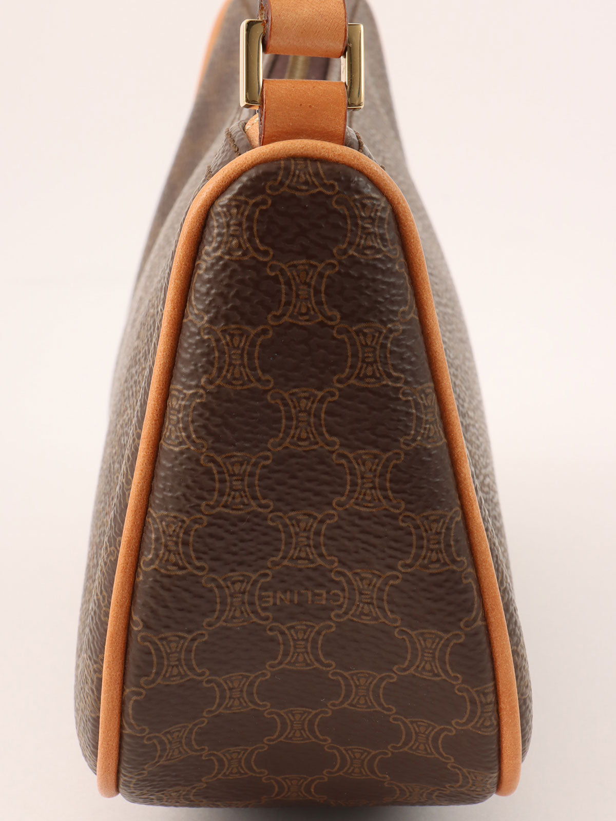 マカダムパターンハンドバッグ ブラウン