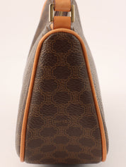 マカダムパターンハンドバッグ ブラウン