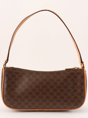 マカダムパターンハンドバッグ ブラウン