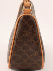 Brown Macadam Pattern Handbag