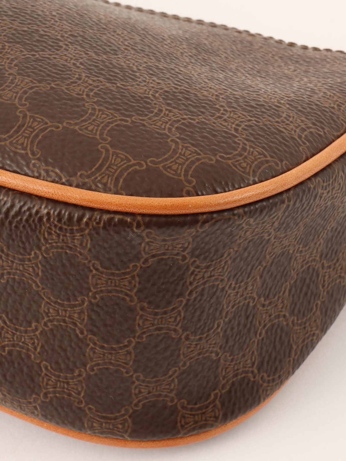 マカダムパターンハンドバッグ ブラウン