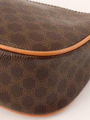 マカダムパターンハンドバッグ ブラウン