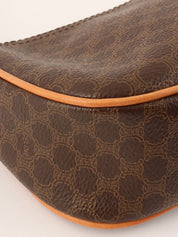 マカダムパターンハンドバッグ ブラウン