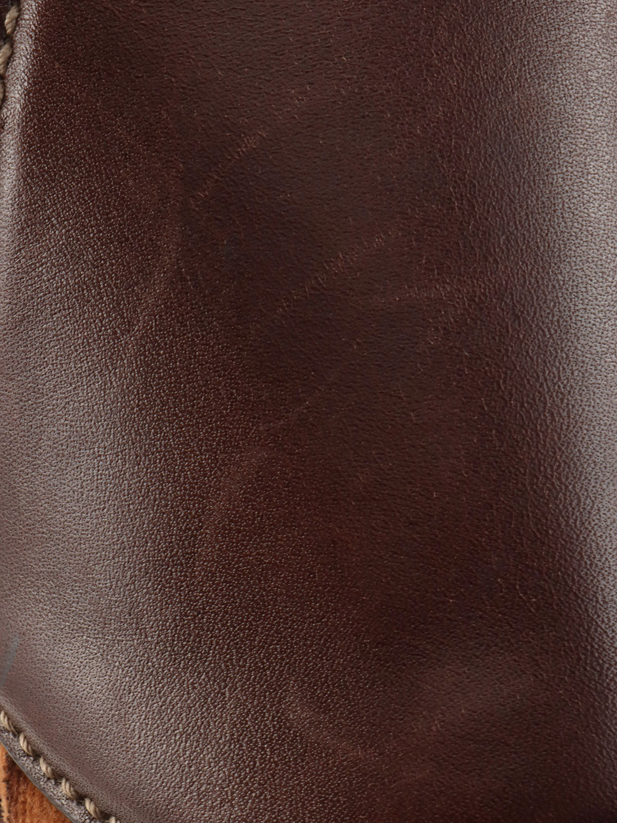Velour and leather combination horsebit plate shoulder bag in brown/multi