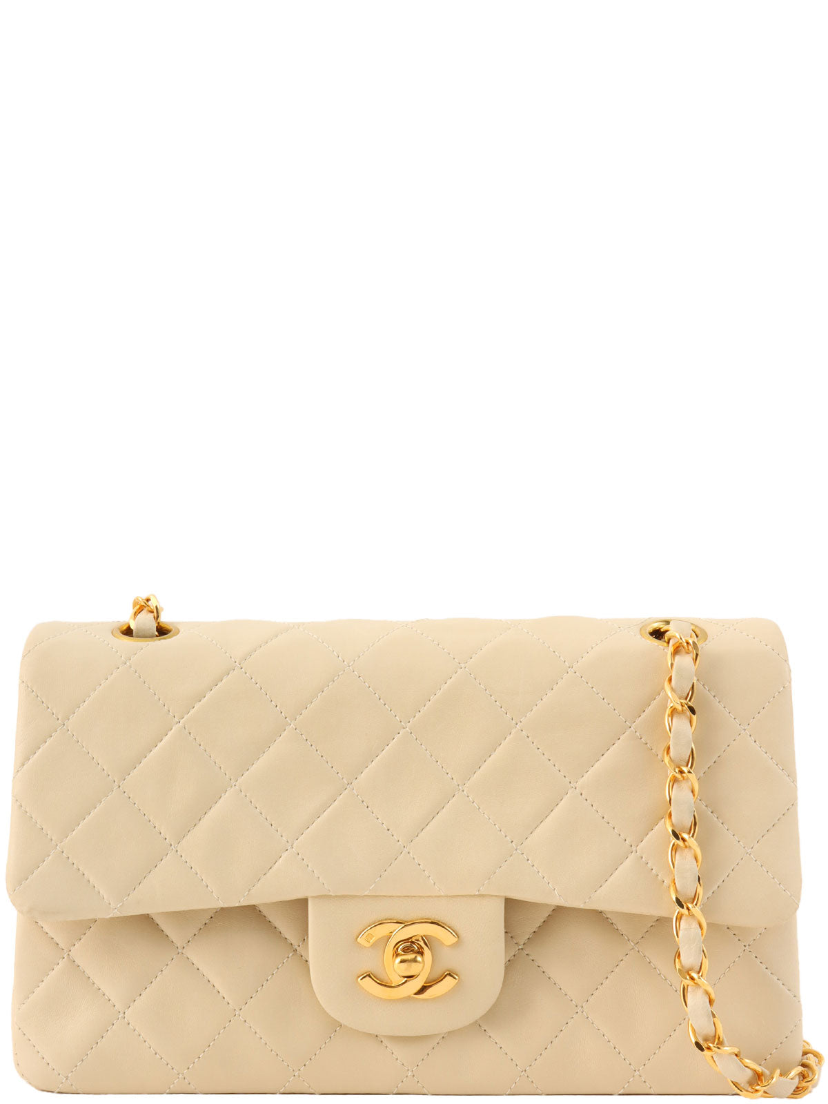 1997 Classic Flap Chain Bag, 23cm, Ivory