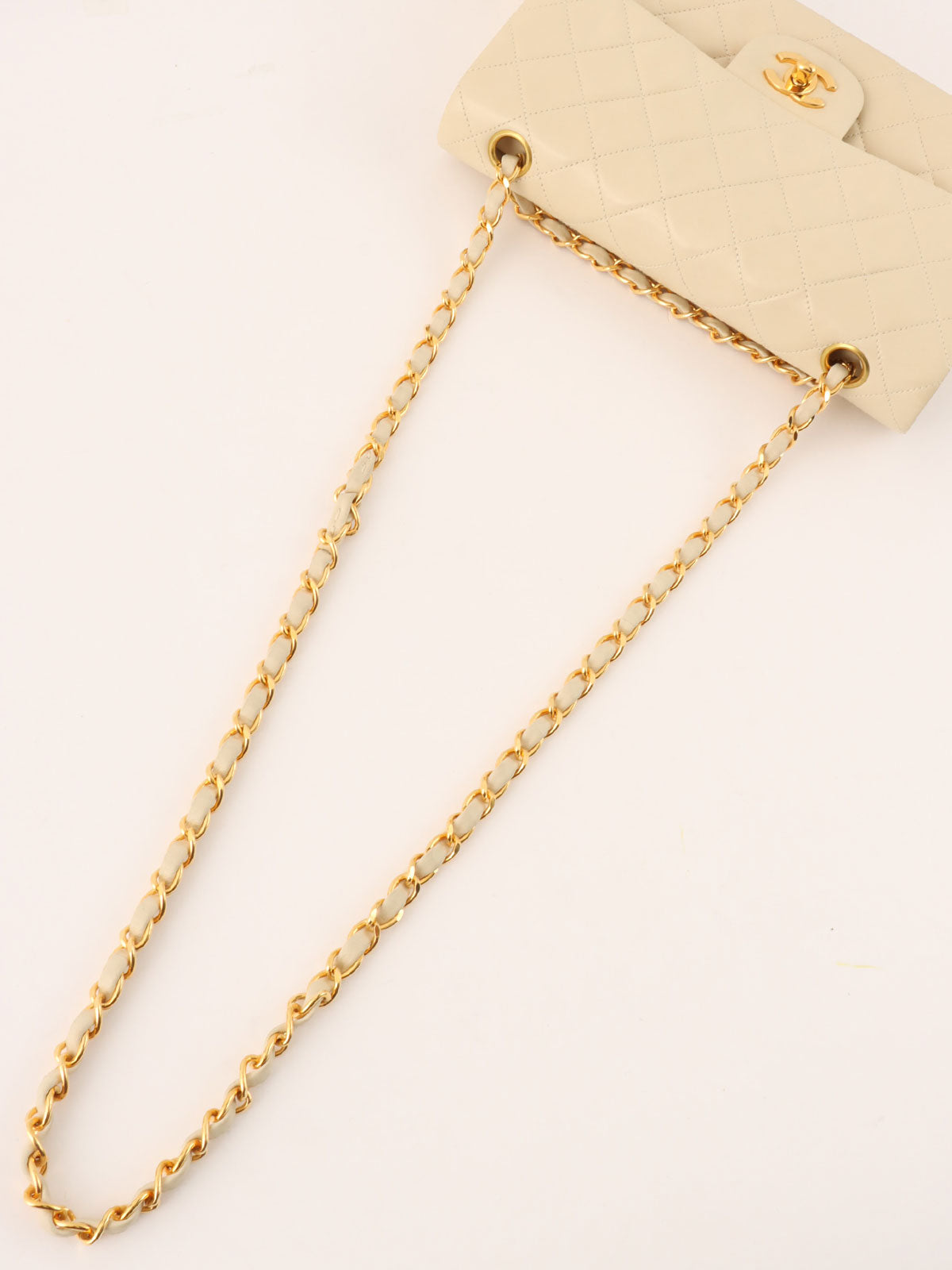 1997 Classic Flap Chain Bag, 23cm, Ivory