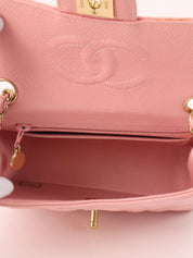2003年頃製 キャビアスキンクラシックフラップチェーンバッグミニ ピンク