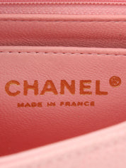 2003年頃製 キャビアスキンクラシックフラップチェーンバッグミニ ピンク