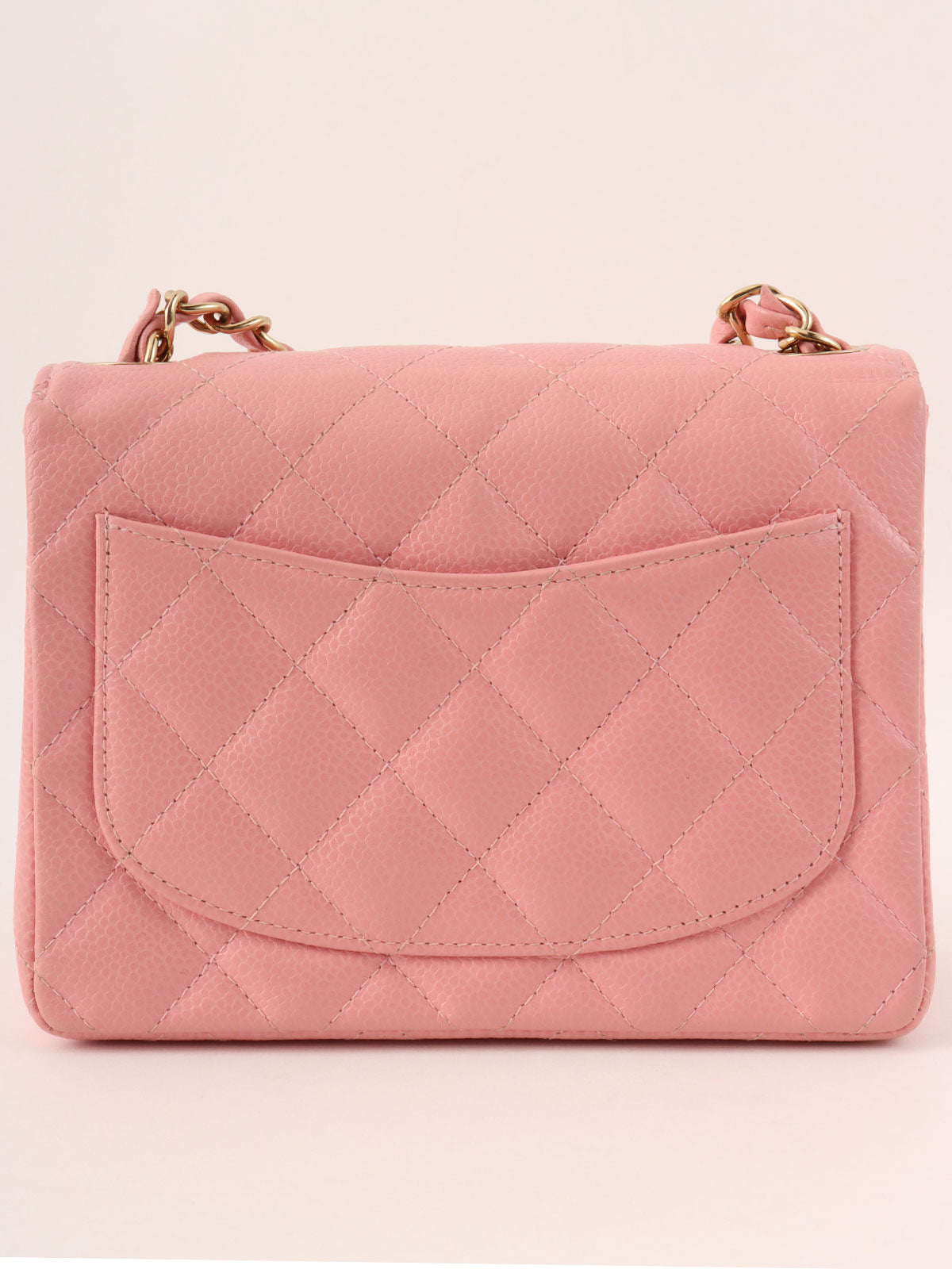 2003年頃製 キャビアスキンクラシックフラップチェーンバッグミニ ピンク