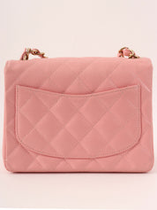 2003年頃製 キャビアスキンクラシックフラップチェーンバッグミニ ピンク