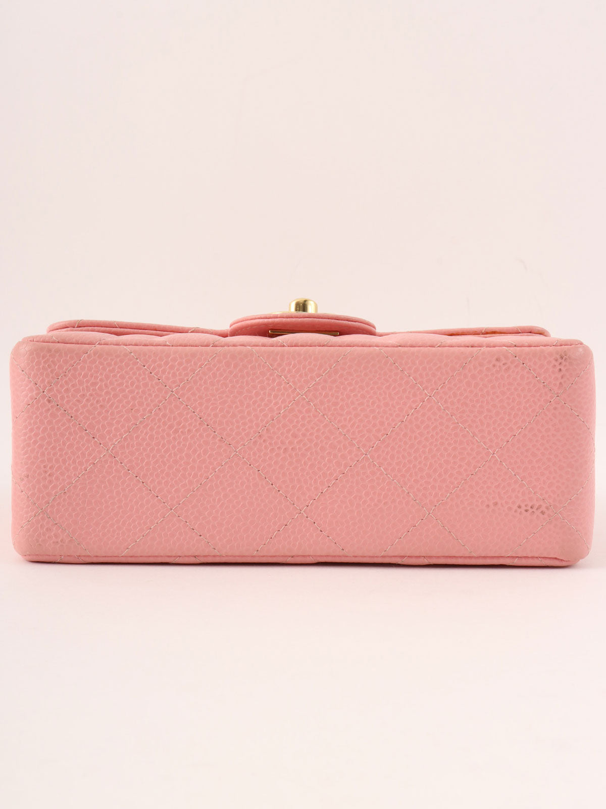 2003年頃製 キャビアスキンクラシックフラップチェーンバッグミニ ピンク