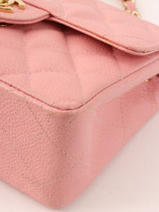 2003年頃製 キャビアスキンクラシックフラップチェーンバッグミニ ピンク