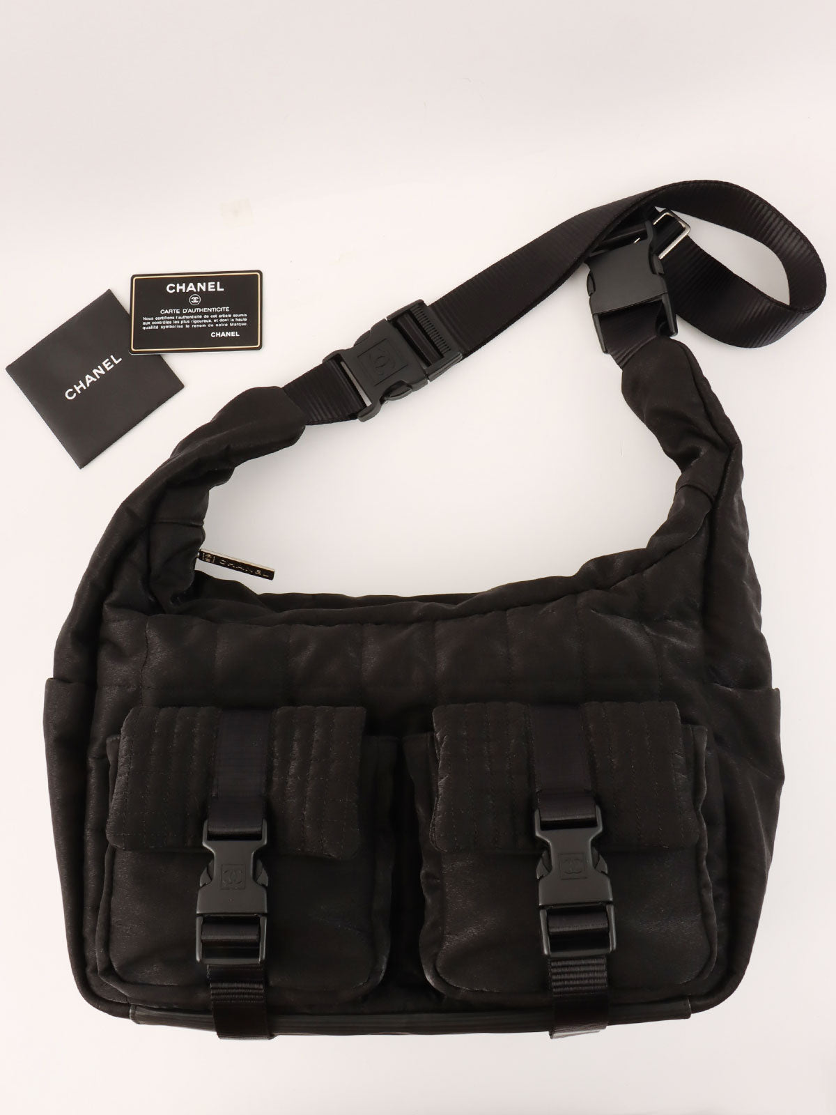 2005年頃製 ナイロンスポーツラインショルダーバッグ ブラック