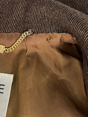 ウールロゴボタンセットアップ ブラウン