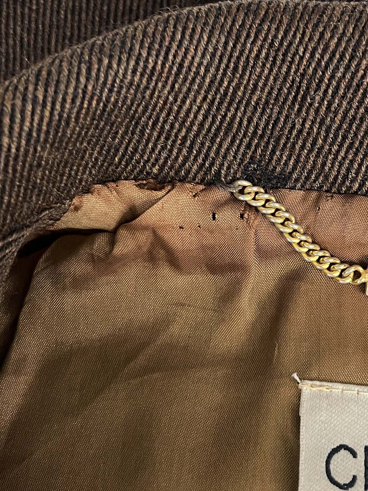 ウールロゴボタンセットアップ ブラウン