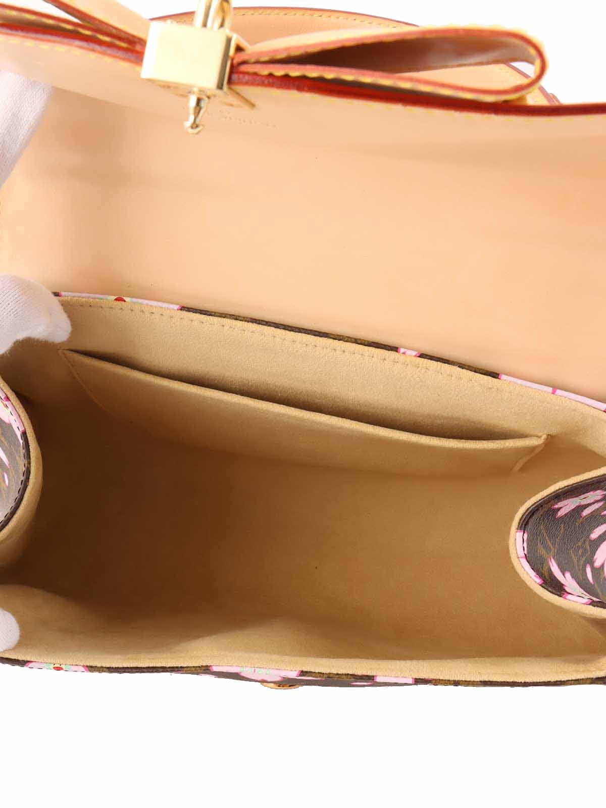 2003年村上隆合作款字母樱花包 复古棕/粉色