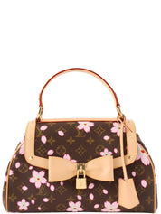 2003年村上隆合作款字母樱花包 复古棕/粉色