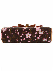 2003年村上隆合作款字母樱花包 复古棕/粉色