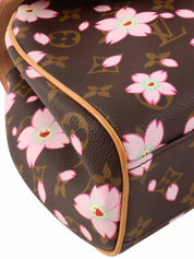 2003 Takashi Murakami Collaboration Monogram Cherry Blossom Sack Retro Brown/Pink