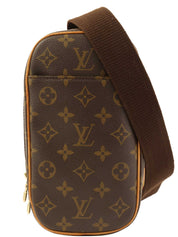 2004年製 キャンバスモノグラムポシェットガンジュ ブラウン