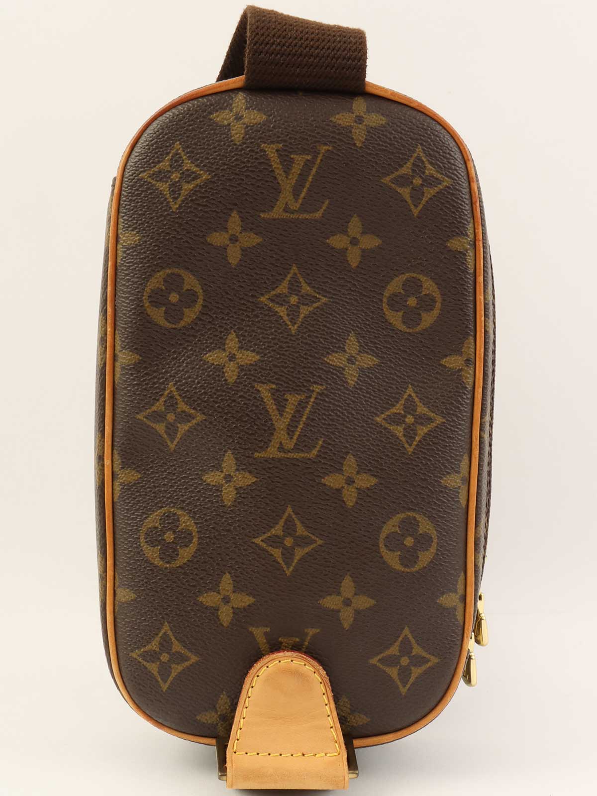 2004年製 キャンバスモノグラムポシェットガンジュ ブラウン