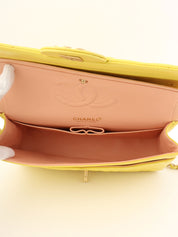 2000 经典翻盖链条包，25厘米，黄色