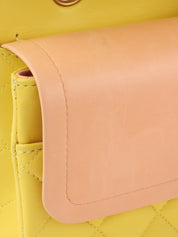 2000年頃製 クラシックフラップチェーンバッグ25cm イエロー