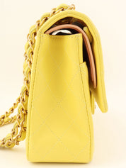 2000年頃製 クラシックフラップチェーンバッグ25cm イエロー
