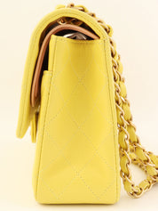 2000年頃製 クラシックフラップチェーンバッグ25cm イエロー