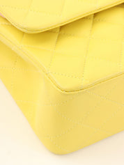 2000年頃製 クラシックフラップチェーンバッグ25cm イエロー