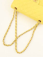 2000 经典翻盖链条包，25厘米，黄色