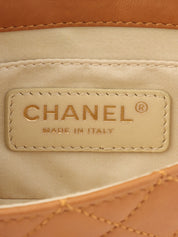 2014 CC 旋转锁扣吊坠链条包迷你棕色