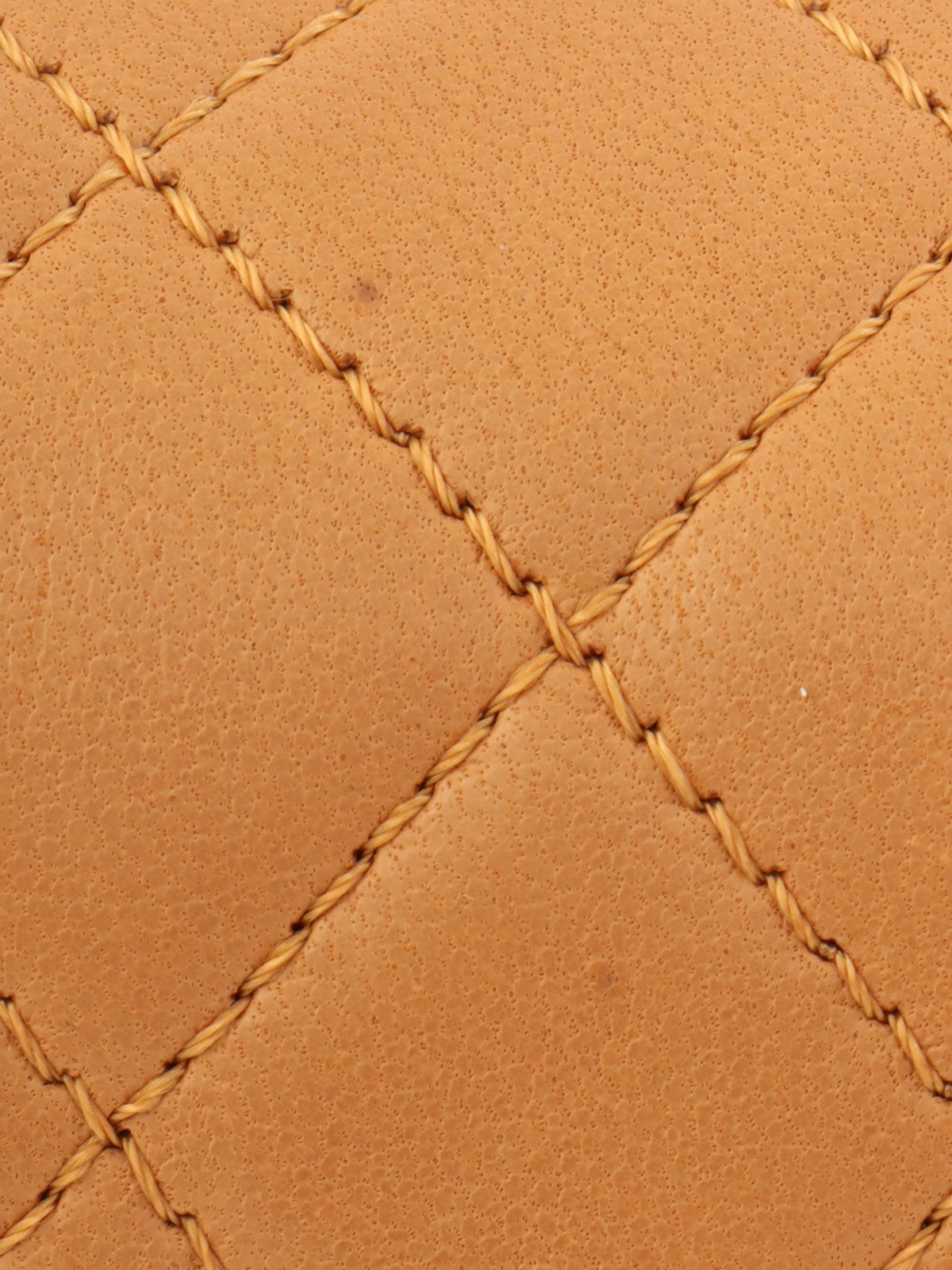 2014 CC 旋转锁扣吊坠链条包迷你棕色