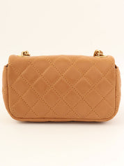 2014 CC Turn Lock Charm Chain Bag Mini Brown
