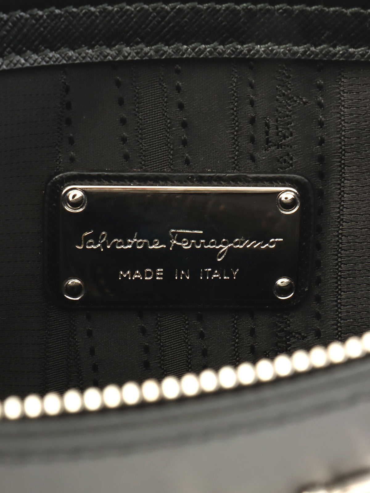 Gancini Plate 2-Way Bag Black