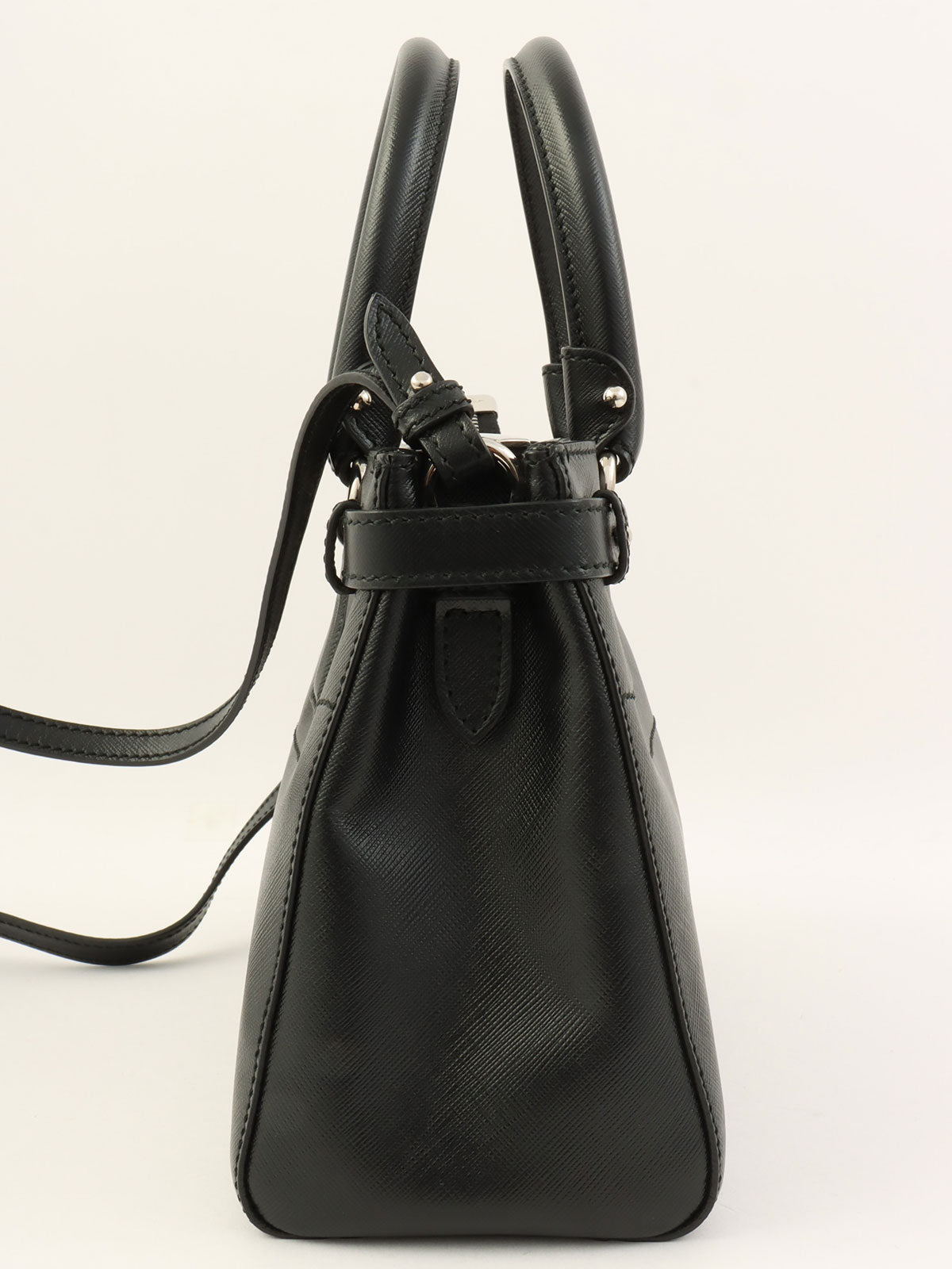 Gancini Plate 2-Way Bag Black