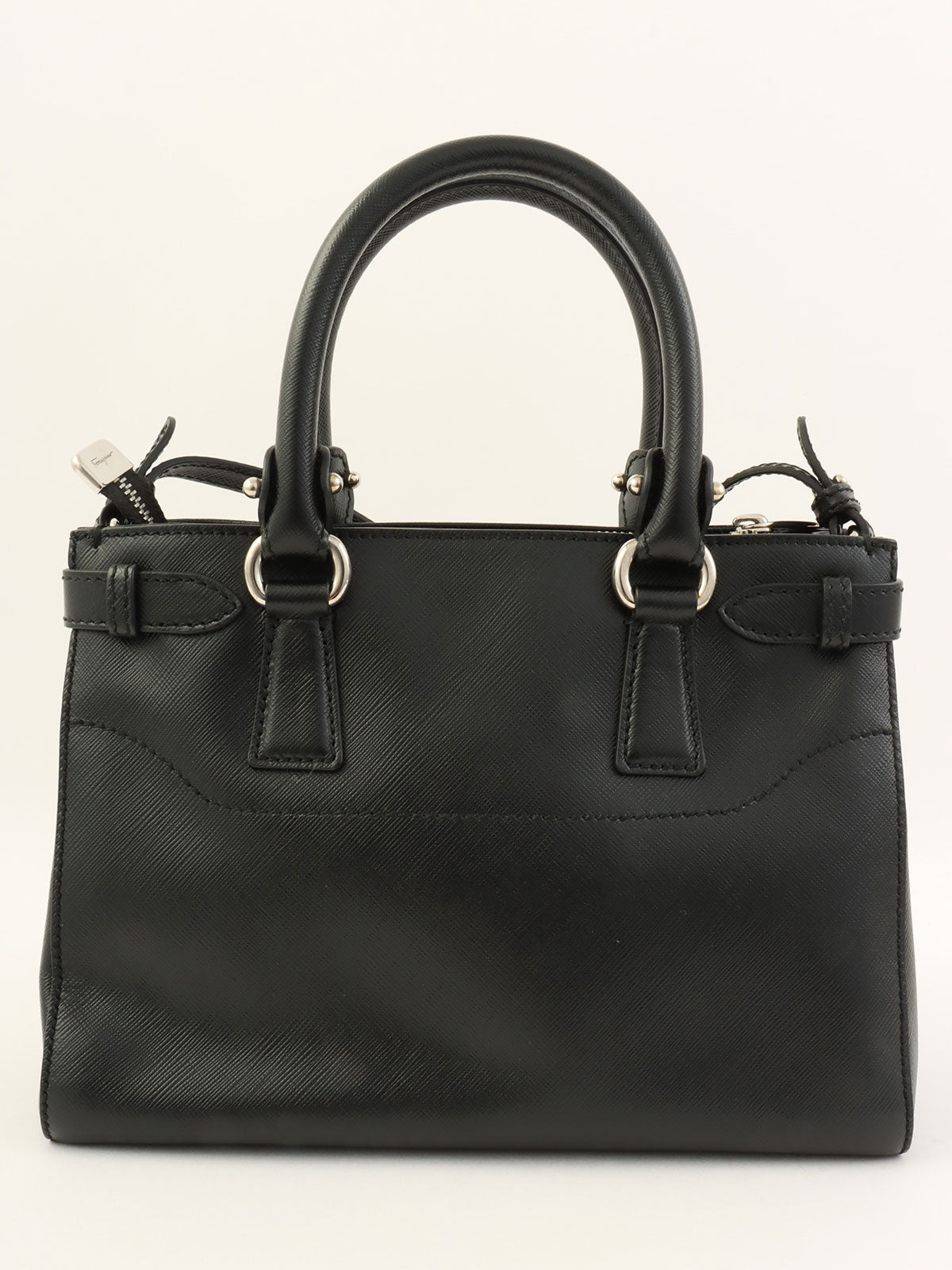 Gancini Plate 2-Way Bag Black