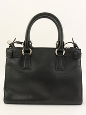 Gancini Plate 2-Way Bag Black
