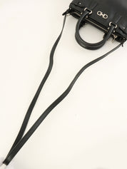 Gancini Plate 2-Way Bag Black